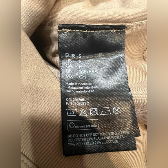 H&M High Neck Black White Tan Sports Bra Size S - Picture 4 of 6